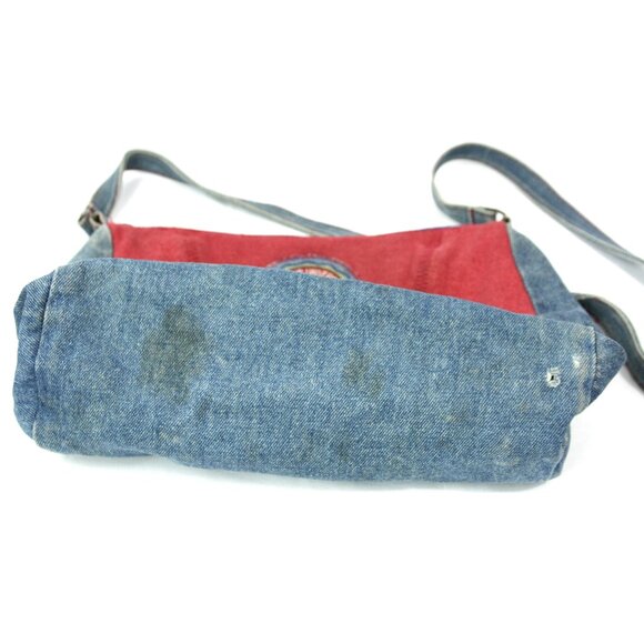 Vintage Sasson University Denim Jeans Zippered Crossbody Handbag Purse 1980s - Picture 10 of 14